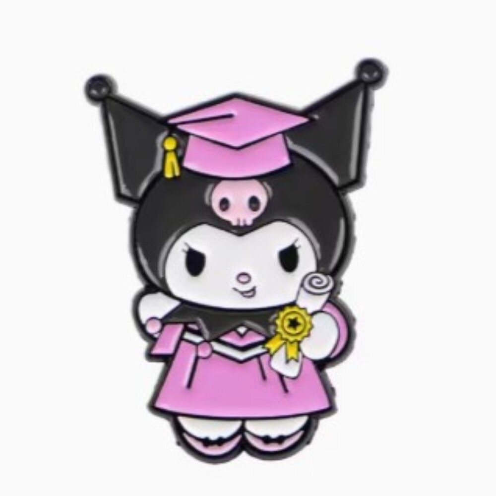 HELLO KITTY Kuromi “Cutest Lil’ Graduate” Enamel Pin Brooch (NEW & SO CUTE!) - Picture 2 of 5